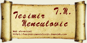 Tešimir Menčulović vizit kartica